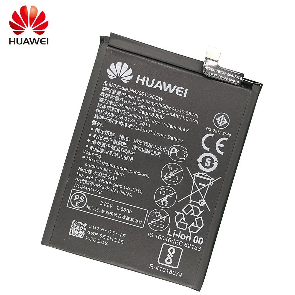 Запасная батарея для телефона Hua Wei HB366179ECW Huawei Nova 2 plus 2i Honor V9 8 pro Mate 10 P20 Nexus
