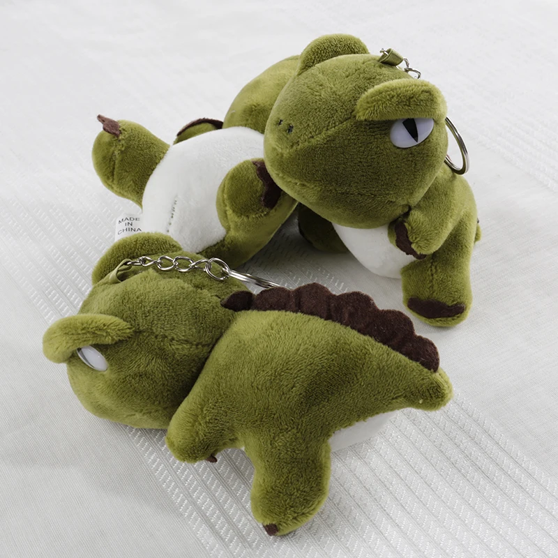 

Animal Tyrannosaurus Rex Doll Bag Accessary Plush Key Chain with a Soft Toy Baby Cot Hand Bell Appease Doll Kids Toys For Boys