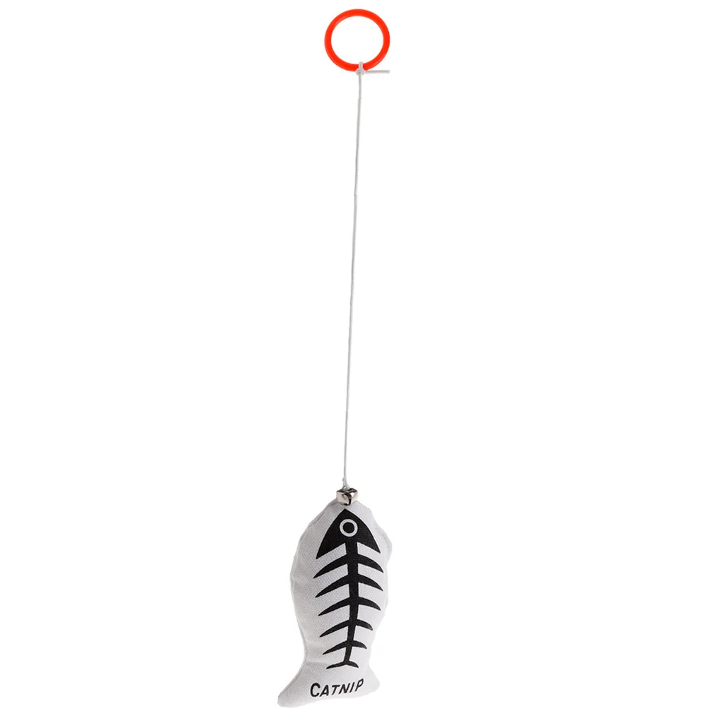 

Cat Toys Canvas Fish Catnip Interactive Play Funny Hanging Ring Kitten Stuffed Toy Pet Dog Puppy Products Cute Pillow Cushion