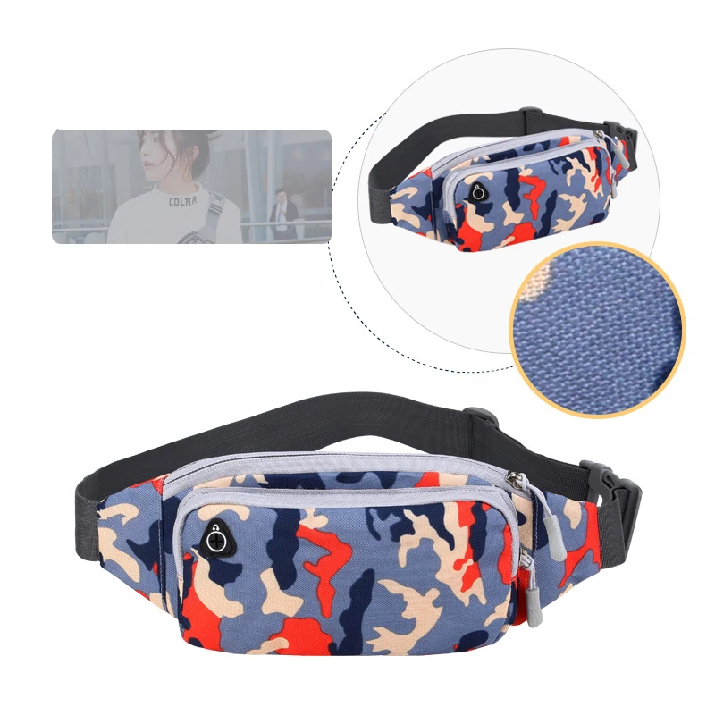 

Women Men Waist Funny-Pack kidney Belt-Bag Camouflage Wallet Sport Unisex bum bag Pouch sac banane saszetka na biodra