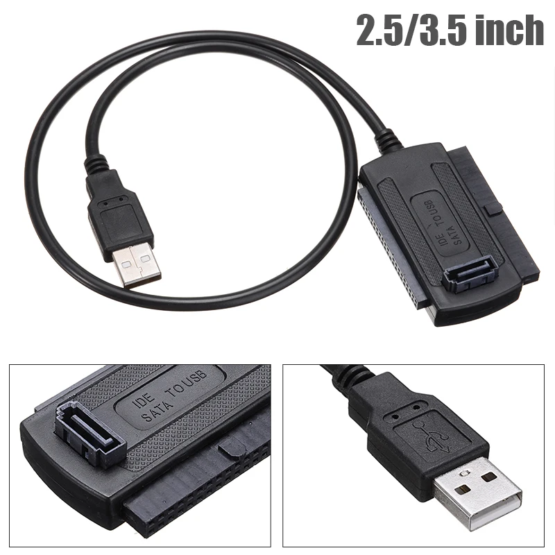 

40 Pin Port 480 Mbps High Speed USB 2.0 to IDE SATA Cable 2.5 3.5 Inch Hard Drive Disk HDD Adapter for PC Laptop Converter