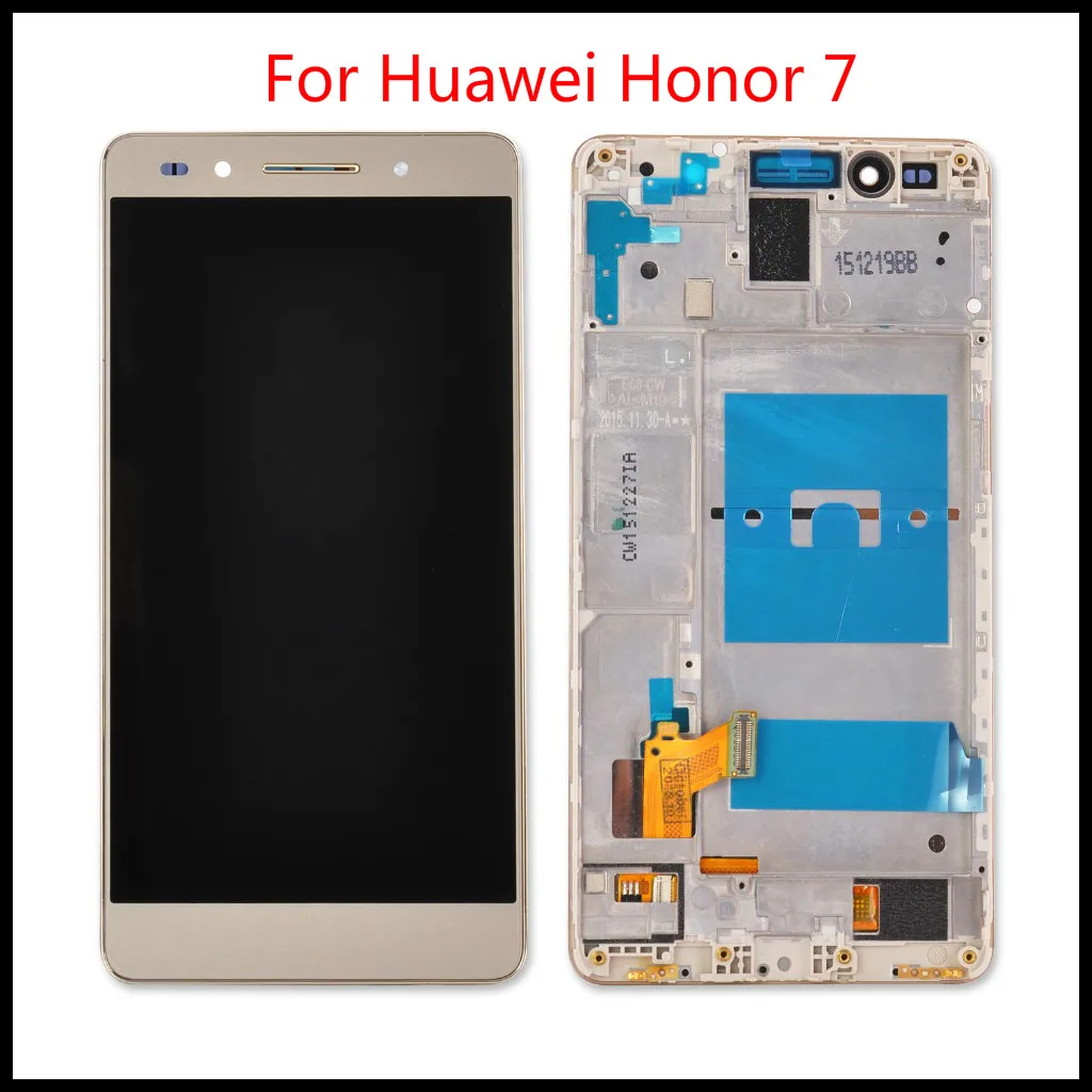 Высокое качество для Huawei Honor 7 с рамкой ЖК дисплей сенсорным экраном | Экраны для мобильных телефонов -4000055200526