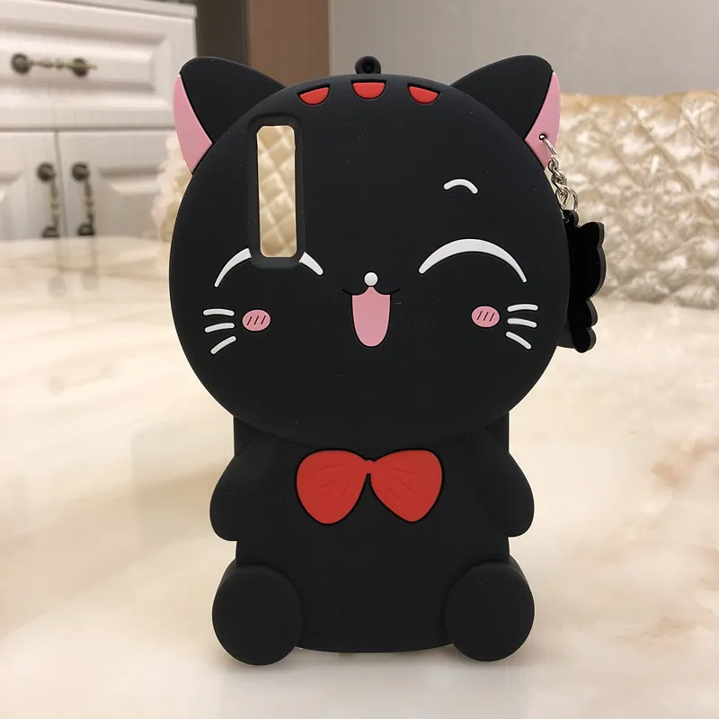 Чехол для телефона samsung Galaxy A7 A750 чехол s милый 3D мультяшный Кот Ститч Мягкий силиконовый чехол для samsung A750F A7 чехол