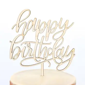 

Happy Birthday Cake Topper, Script Cake Topper, Happy Bday Topper, Personalized Gold and Silver, CustomCalligraphy Birthday Cak