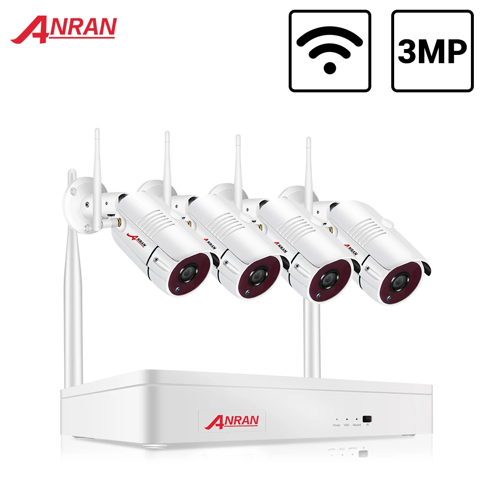 Anran Wireless 3mp Cctv Wireless System Nvr Kit Outdoor P2p Wifi Ip