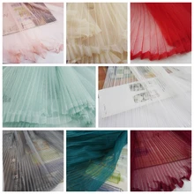 Кружевная ткань розовый складной Тюль со сборками свадебная ткань 6" Ширина 1 м KYY8200-KYY8209