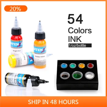 

54 Basic Colors Tattoo Ink Set Body Paint Pigment Kit Professional Pernament Makeup Tattoo Ink Supply Microblading Ink