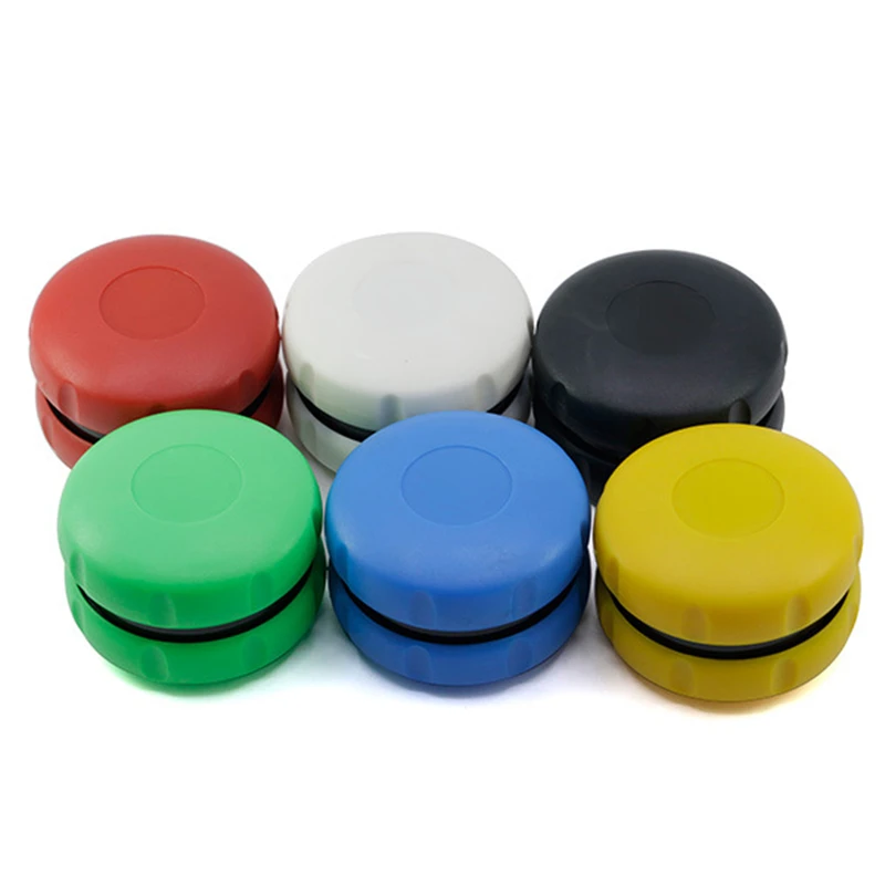 

Latest Burger style 2 Layers Solid color Plastic material Smoking Herb Grinders Tobacco Cigarette gift