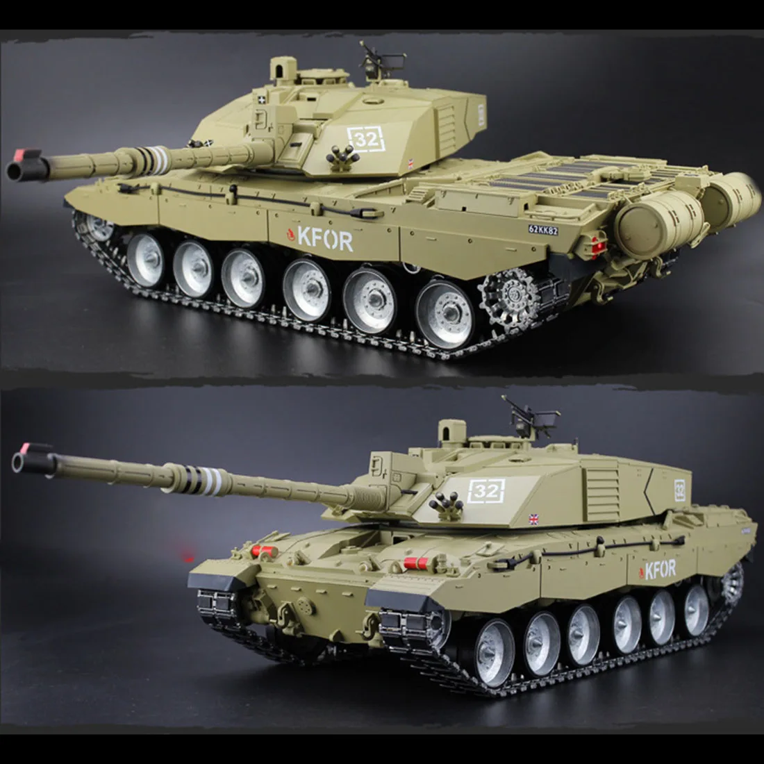 New 1:16 Main Battle Tank 2.4G Remote Control Model Military Tank With Sound Smoke Shooting Effect Metal Ultimate Edition