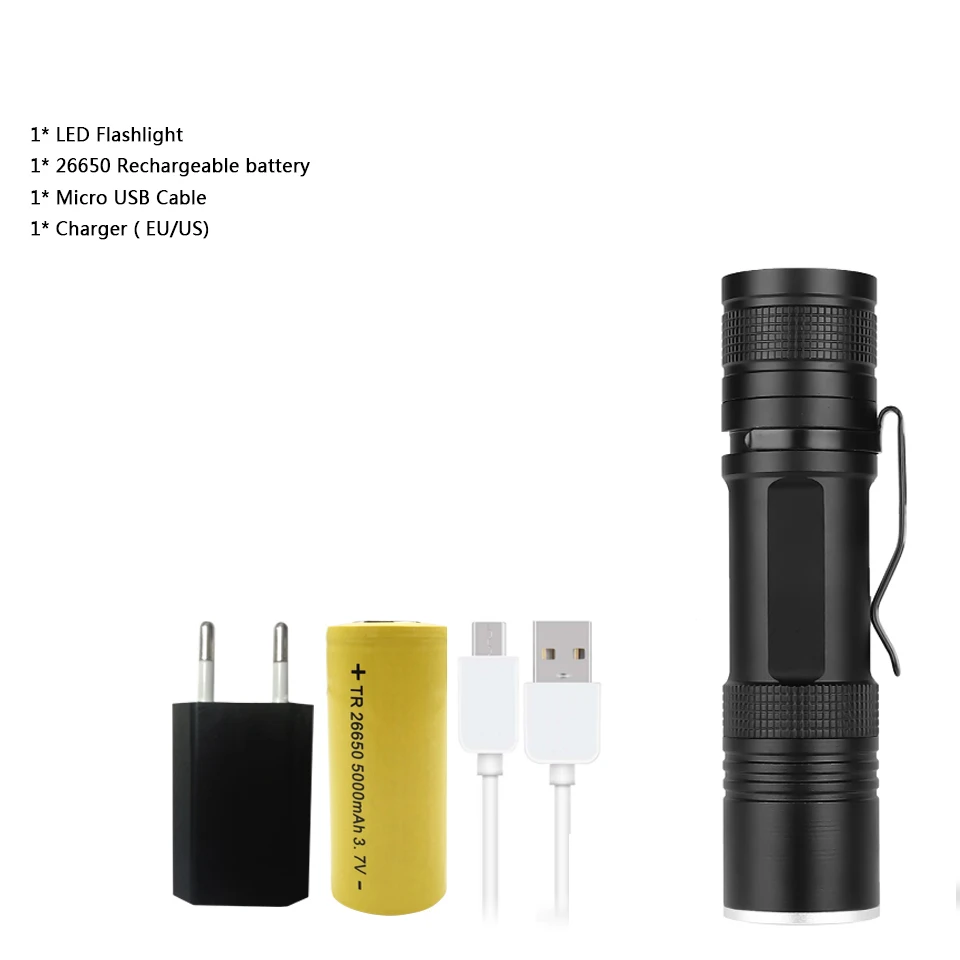 Package C XLamp xhp70.2 мощный 3200 люменов светодиодный фонарик usb Zoom фонарь xhp70 xhp50.2 18650 26650 фонарик с перезаряжаемой батареей - Испускаемый цвет: Package C