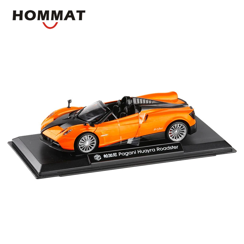 Orange HOMMAT 1:24 Pagani Huayra Roadster модель автомобиля сплав металлическая модель автомобиля игрушка Моделирование литые Автомобили Модель автомобиля коллекционный подарок - Цвет: Orange