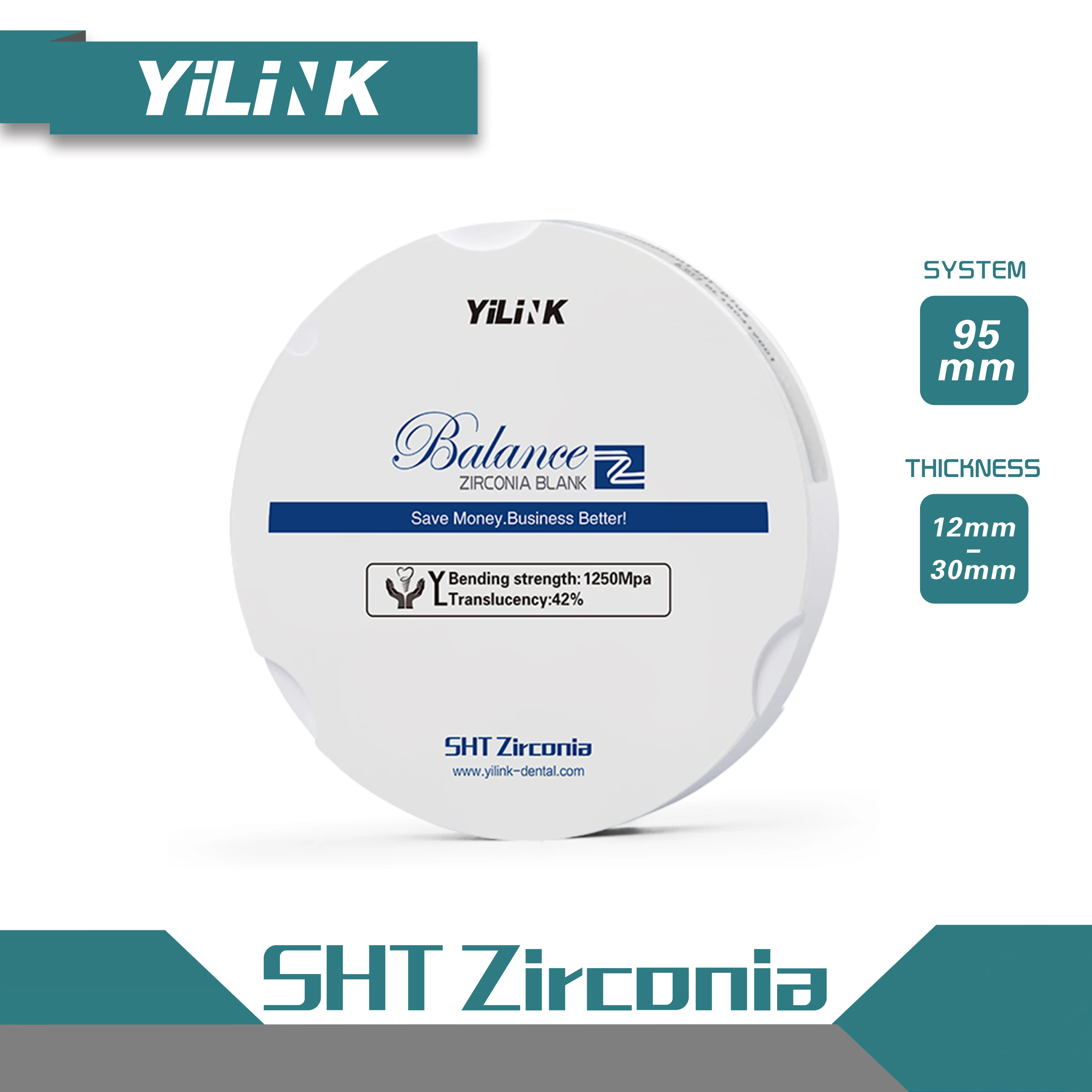 Yilink SHT циркониевые блоки 98 мм открытая система CAD CAM для стоматологических