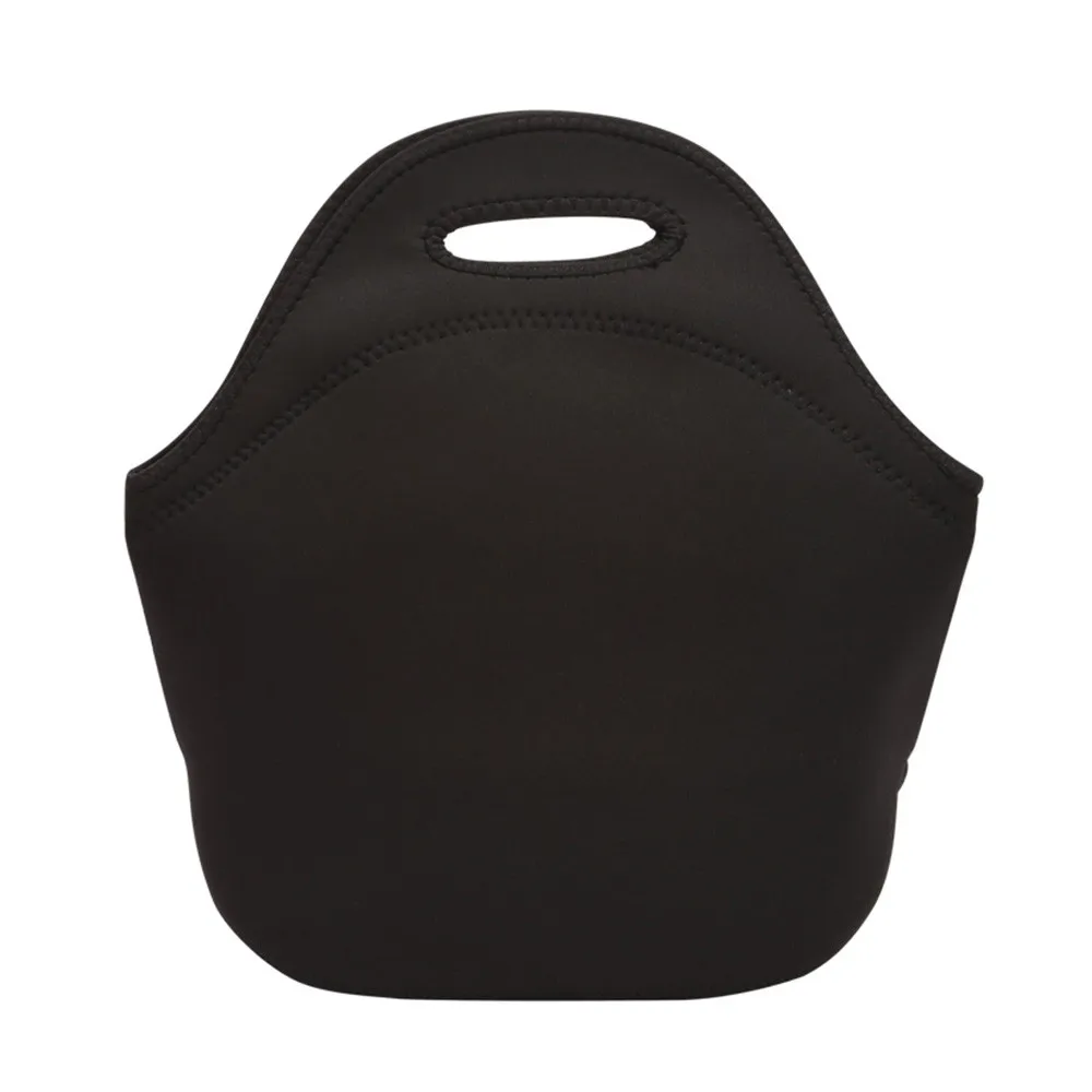 Модная сумка из неопрена для пикника, термальная водонепроницаемая сумка для еды, напитков, Bento Box, сумка для хранения сумка для пикника Сумка для Гир тепловой мешок - Цвет: Черный