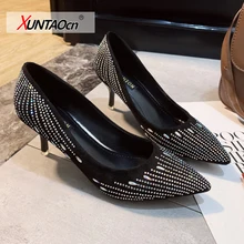 

PUMPS Women's shoes Banquet with shallow mouth pointed sexy wedding shoes was thin rhinestone diamond high heel shoes