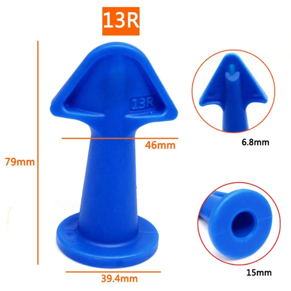 3Pcs glue nozzle scraper caulking grout sealant surface treatment cleaning makeup remover glue nozzle 6.5R + 10R + 13R 30J14 (1)
