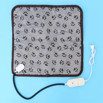 

Pet Heating Pad Electric Cat Dog Heater Bed Mat Paw Pattern Chew Resistant Cord Cushion with US Plug