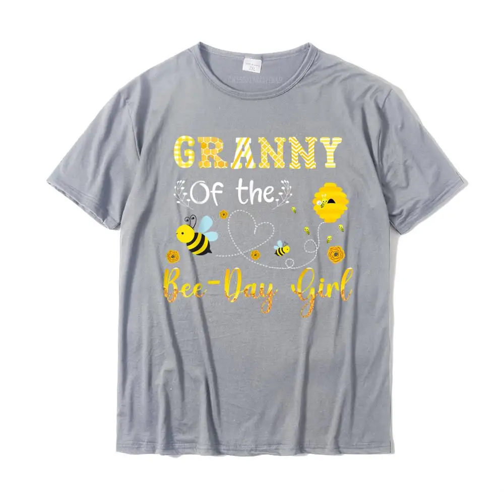 T Shirt Gift Tops Tees Mother Day Wholesale Printed Short Sleeve Pure Cotton Crewneck Men Tshirts Printed Wholesale Granny Of The Bee-Day Girl Funny Bee Lover Birthday T-Shirt__MZ23335 grey