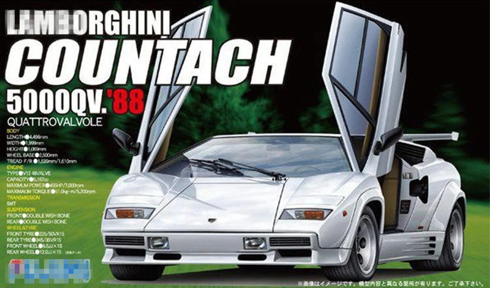 Спортивный гоночный автомобиль строительные Наборы 1/24th весы Lanborghin Countach 5000QV. 12367 сборные игрушки для детей и взрослых