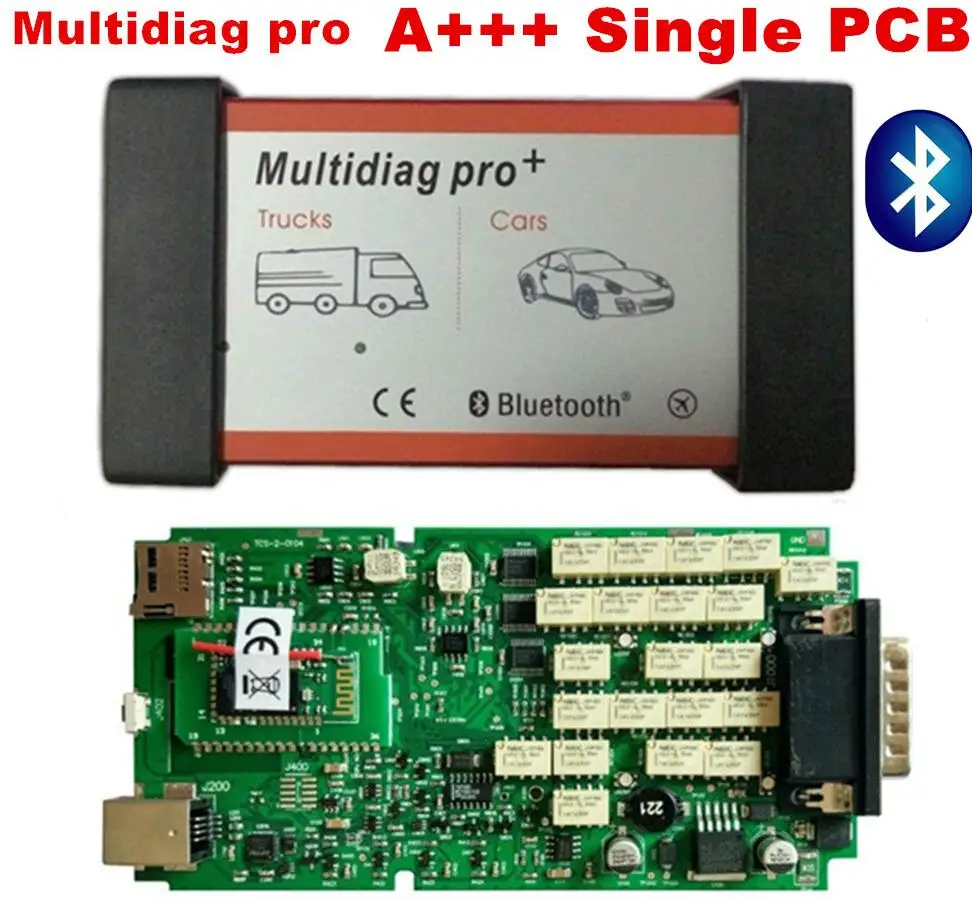 Multidiag pro+ vd tcs cdp pro plus bluetooth Одиночная зеленая плата. R3 Keygen программное обеспечение Авто диагностический инструмент OBDII obd2 сканер - Цвет: multidiag pro BT