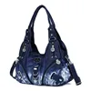 2022 Angel Kiss New Production Women Tie-Dyeing Washed Handbag Unique Print Roomy Lady Purse with Adjustable Long Strap ► Photo 3/6