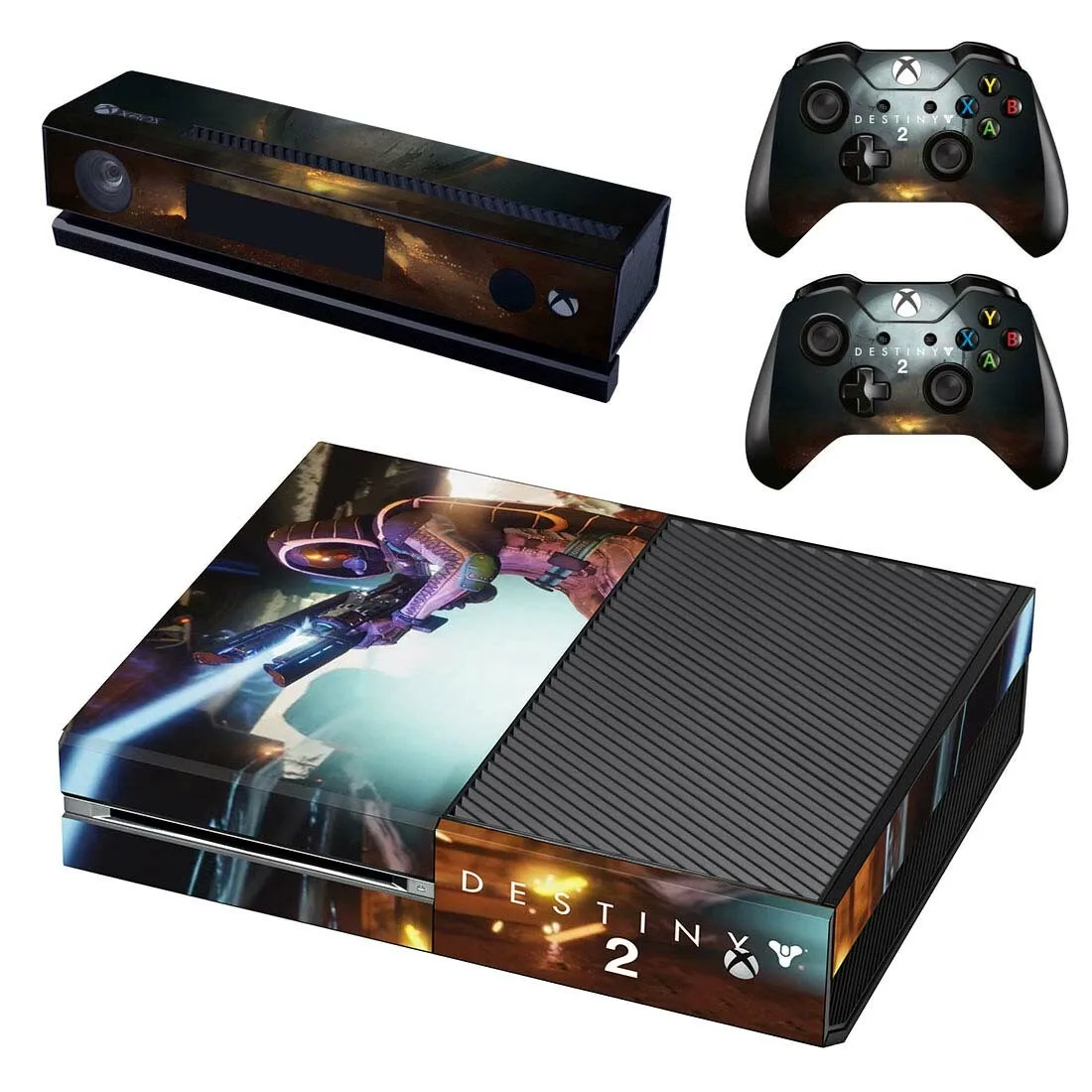 Наклейка s Destiny 2 для xbox one, виниловая кожа, наклейки, Обложка Pegatinas для xbox one, консоль Kinect, два контроллера, накладки