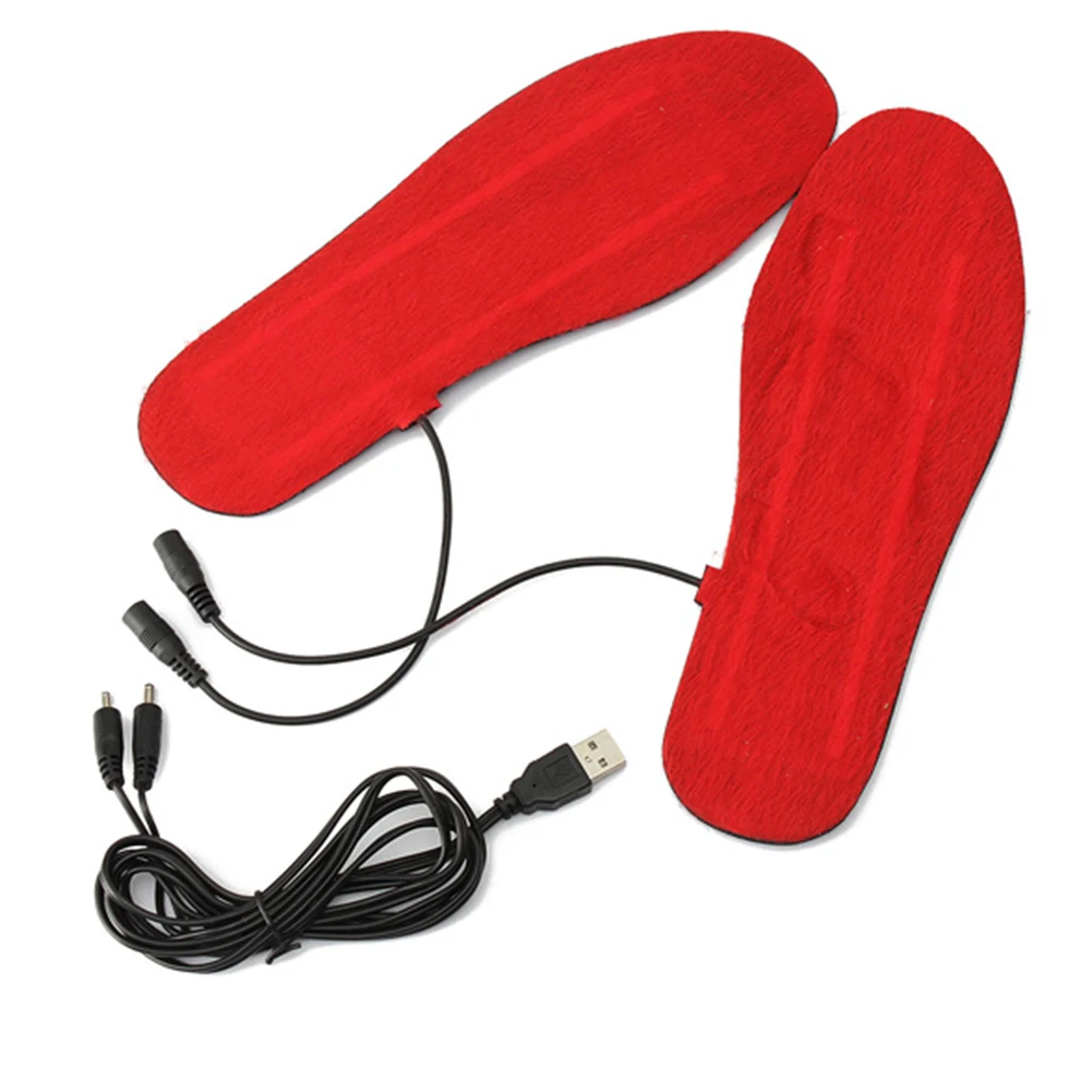

USB electric powered heated insoles for shoes boots, keep foot warm