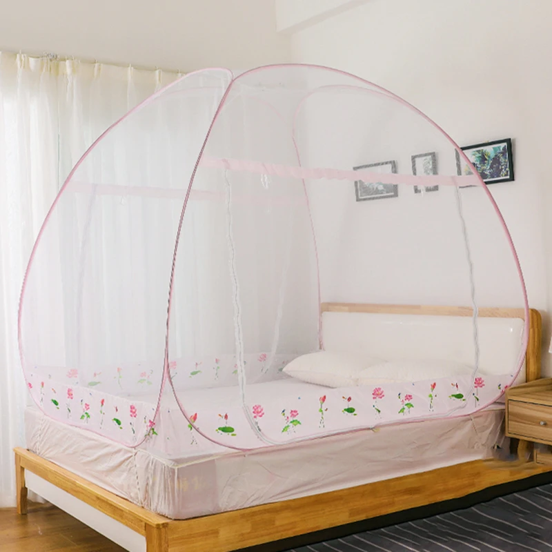Moustiquaire Portable anti-insectes, filet de lit pliable pour adultes,  bi-parting, tente de lit pour enfants, rideau de literie pour la maison