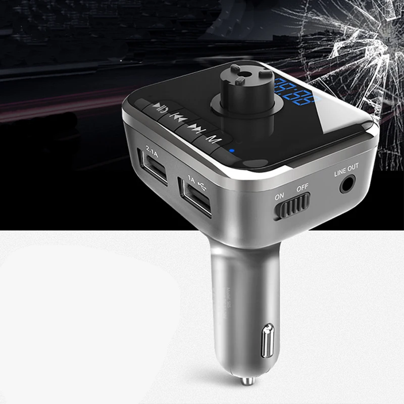 Автомобильный fm-передатчик автомобильный Bluetooth mp3 музыкальный плеер телефон hands-free 3.4A автомобильное зарядное устройство usb зарядное устройство для мобильного телефона XC-71