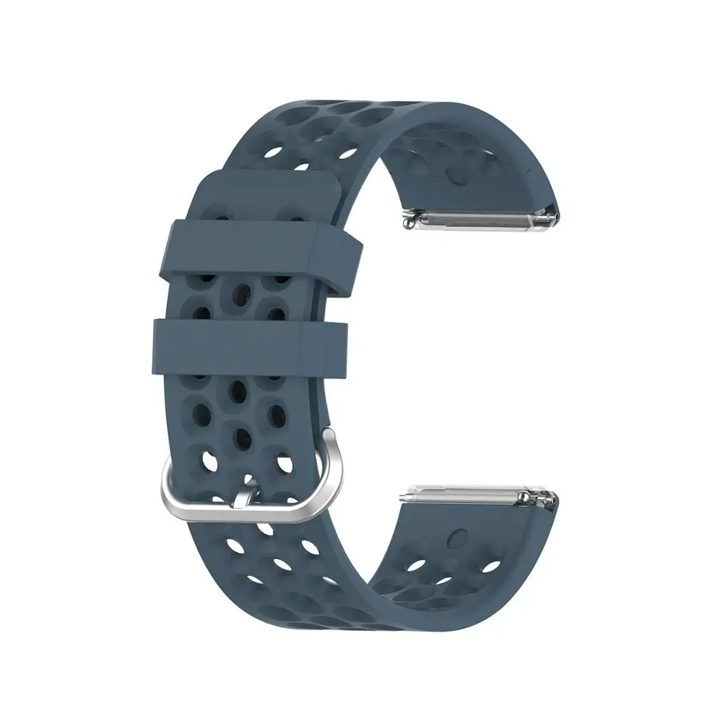 Bluestone Спортивный силиконовый ремешок для Fitbit Versa 2 Versa lite браслет для смарт-часов браслет Versa2 Сменные аксессуары 10 цветов - Цвет: Bluestone