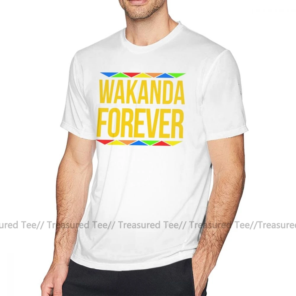 Wakanda футболка WakandaForever Wakanda Forever футболка 5x мужские футболки Милая модная футболка с коротким рукавом - Цвет: White