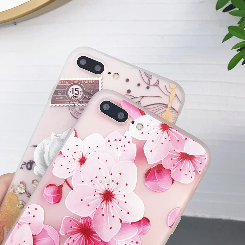Силиконовый чехол для Huawei P Smart 2019 мягкий с объемным рельефным цветком Mate 20 P30 P20 Lite