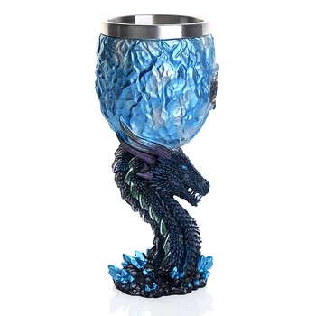 

1Pcs dragon Goblet Wine Glass House Stark Legends of the Swords Viserion White Walker Mugs Christmas Man Gift