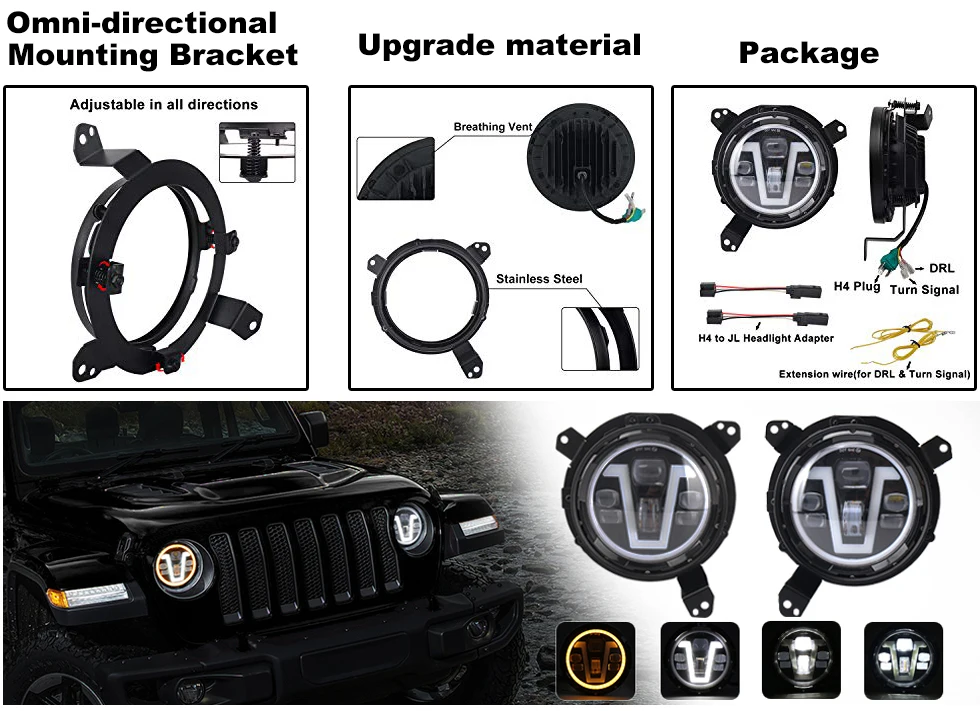 9 дюймов Автомобильные светодиодные фары Лада Нива 50 Вт 12 В прожектор для Jeep Wrangler TJ CJ LJ JK Toyota FJ Для AM General Hummer H1 H2