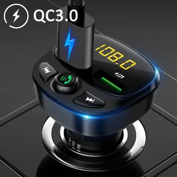 

FM Transmitter bluetooth Car Kit MP3 Player LED Dual USB 4.1A Car Charger Voltage Display Micro SD TF Music Playing