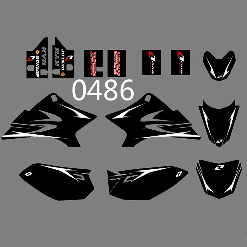 Full Graphics Decals Stickers Kit Custom Number Name Glossy Stickers Waterproof for YAMAHA TTR50 2006-2013
