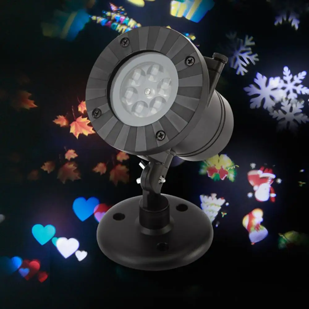 

Adeeing Christmas Lights Waterproof LED Laser Snowflake Projector 12 Film Cards DJ Disco Light New Year's Decor For Home Garden