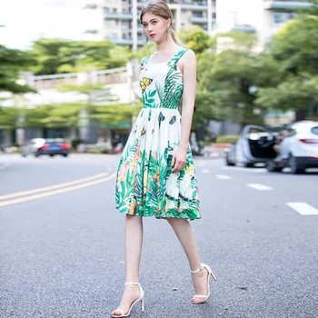 

Women girls cute holiday beach summer dress new 2020 designer butterfly floral print spaghetti strap mini a-line sexy dresses