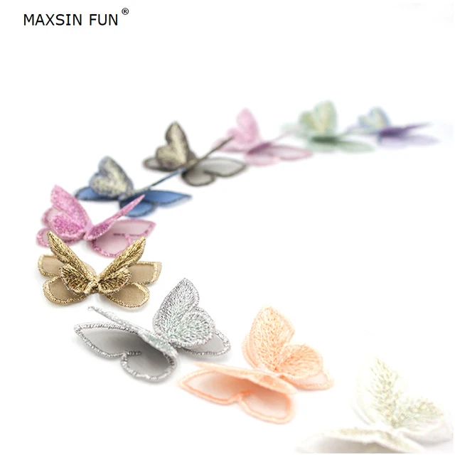 Toppe Ricamate Farfalla - 18 Pezzi, Doppio Strato Organza - Per Decorazioni Fai-da-te - Foto 9