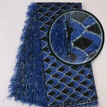 Самая популярная парчовая кружевная ткань Высокое качество африканская жаккардовая кружевная нигерийская кружевная ткань для женских вечерних платьев