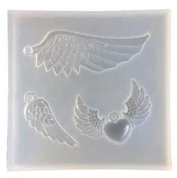 

DIY Craft Jewelry Making Resin Casting Mould Silicone Pendant Mold Angel Wing Tools