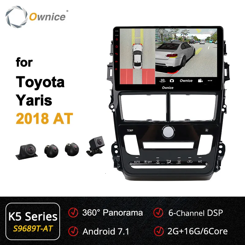 Ownice K1 K2 K3 K4 K5 K6 android 9,0 автомобильный dvd-плеер для Toyota Yaris MT AT авто радио gps аудио Carplay Автомобильный мультимедийный