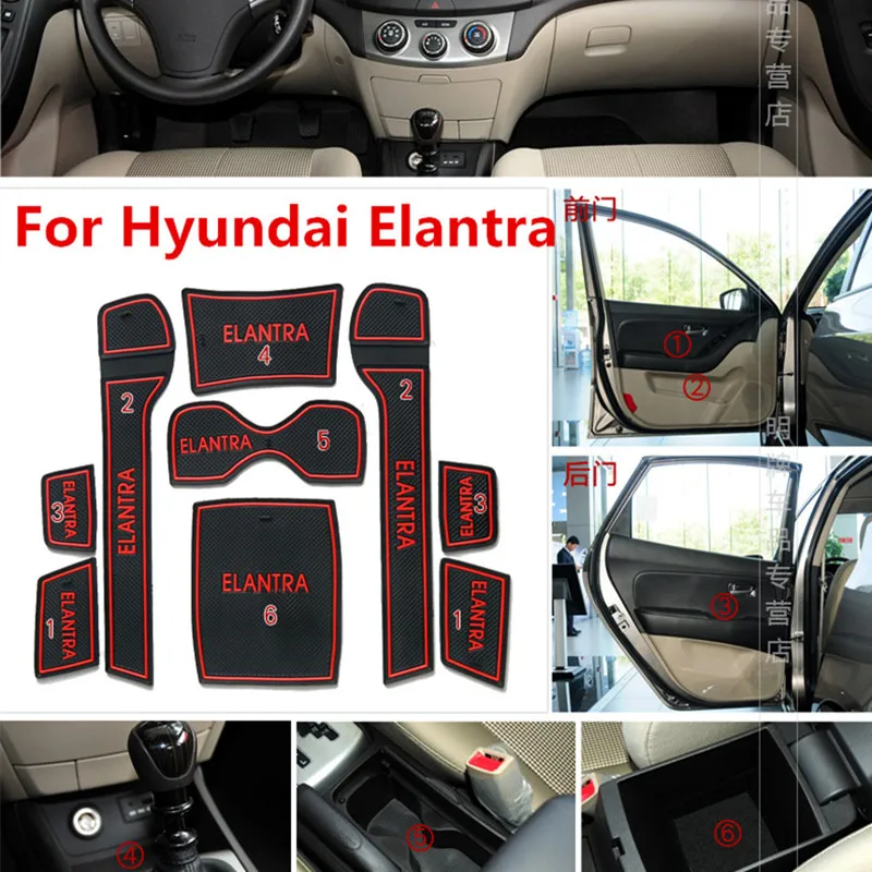 9 шт. резиновые коврики для Hyundai Elantra HD 2008 2015|Лепнина интерьера| |
