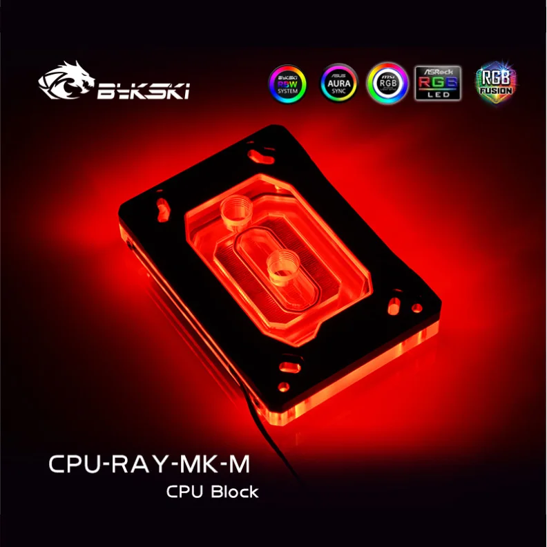 Preto para Amd Am3 + Am4 Bykski Água 5 3 Am3 Processador Watercooler Acrílico Rgb Edição Cpu-ray-mk-m Cpu Ryzen7 - - Imagem 4