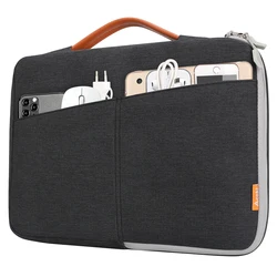 Laptop Sleeve for 13-14.1Inch, Multi-pocket Waterproof Notebook Case with Portable Handle, 13-13.3 Bag  for MacBook