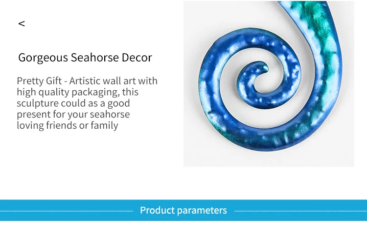 Garden Decor Metal Seahorse of Wall Decor with Glass for Garden Decoration Animales Jardin Miniature Statues and Sculpture