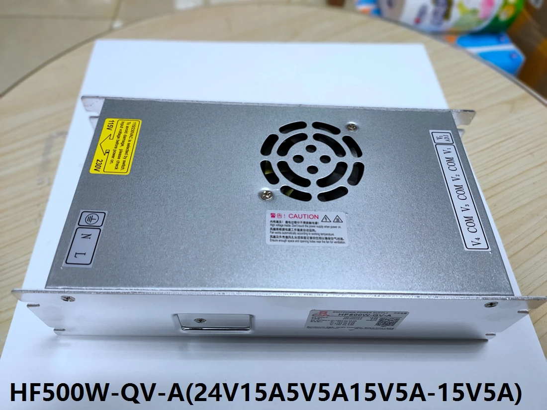 새로운 Hengfu HF500W-QV-A(24V 15A 15V 5A-15V 5A 5V5A) 스위칭 전원 충전기 3-in-1 레이저 전원