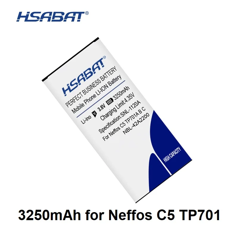 

HSABAT NBL-42A2200 3250mAh Battery for neffos C5 TP701A B C E Batteries