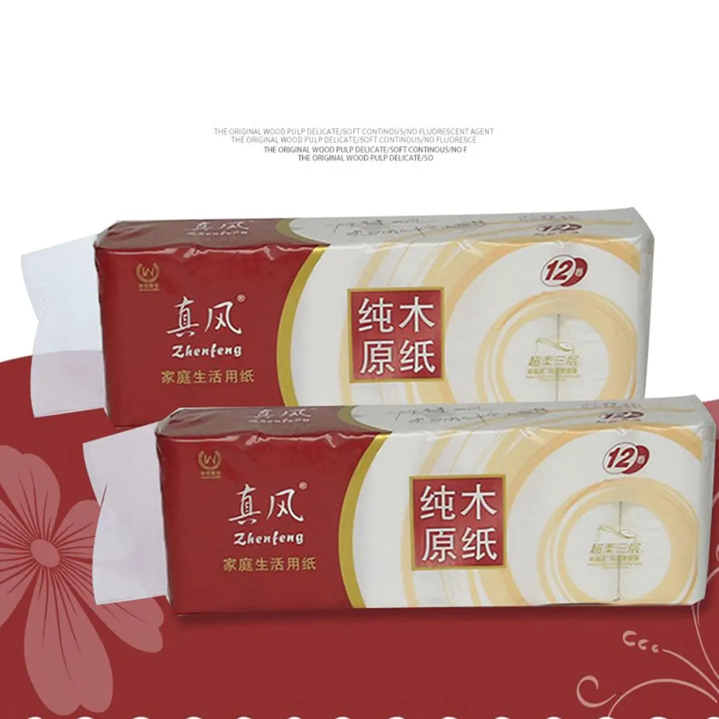 

Household Paper Roll Original Wood Pulp Fine And Soft Without Fluorescent Agent Water Absorption Is Stronger
