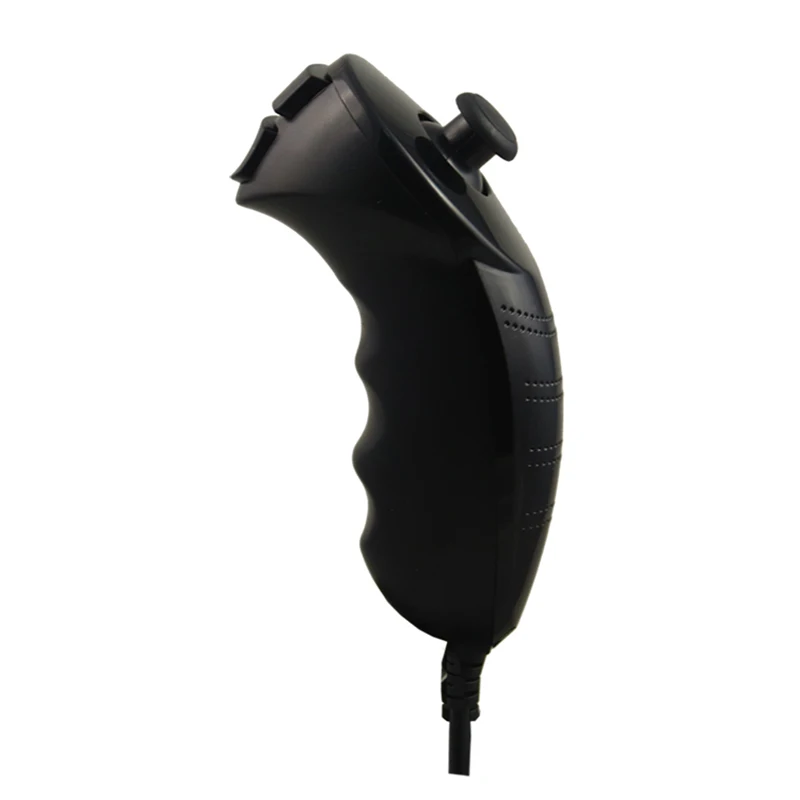 Черный Для WII Nunchuk контроллер Проводная гарнитура для WII консоль-3 оси движения зондирования - Цвет: Черный