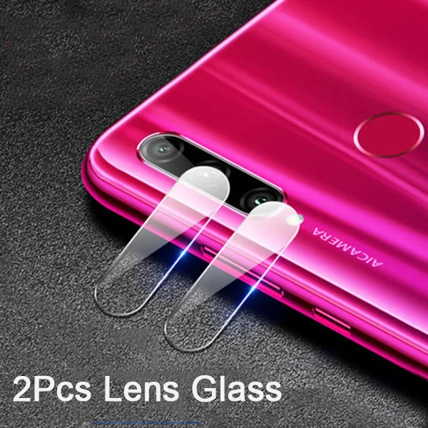 2pcs lens glass Защита для объектива камеры на Honor 20 Pro 20i v20 View 20 10 Lite 8X 7A чехол с металлическим кольцом для huawei Nova 5i 5 - Цвет: 2pcs lens glass